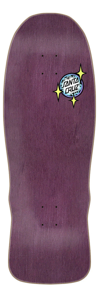 Santa Cruz Winkowski Cosmic Pro Shaped Deck 10.35" — neon and metallic artwork over silver star foil with Cruz Missile II concave and Erick Winkowski's custom shape