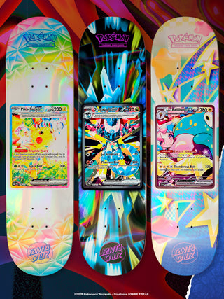 Santa Cruz 8.0-inch Pokémon TCG Blind Bag Deck in blue packaging with Pokémon card artwork and Santa Cruz branding