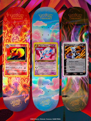 Santa Cruz 8.0-inch Pokémon TCG Blind Bag Deck in blue packaging with Pokémon card artwork and Santa Cruz branding