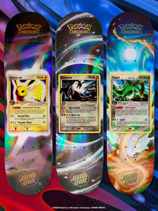 Santa Cruz 8.0-inch Pokémon TCG Blind Bag Deck in blue packaging with Pokémon card artwork and Santa Cruz branding
