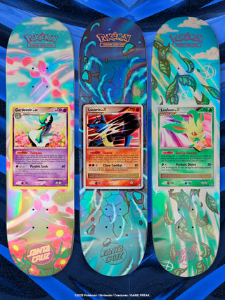 Santa Cruz 8.0-inch Pokémon TCG Blind Bag Deck in blue packaging with Pokémon card artwork and Santa Cruz branding
