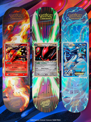 Santa Cruz 8.0-inch Pokémon TCG Blind Bag Deck in blue packaging with Pokémon card artwork and Santa Cruz branding