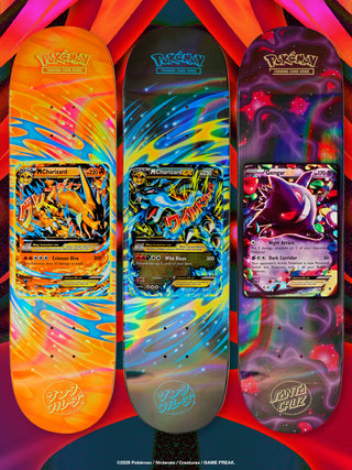 Santa Cruz 8.0-inch Pokémon TCG Blind Bag Deck in blue packaging with Pokémon card artwork and Santa Cruz branding
