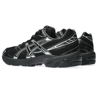 ASICS GEL-1130 in Black/Pure Silver with retro design, mesh upper, and GEL™ cushioning.

