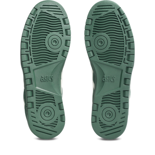 ASICS Japan Pro skate shoe in forest green and cream suede.