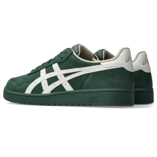 ASICS Japan Pro skate shoe in forest green and cream suede.