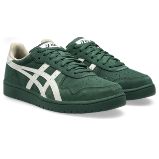 ASICS Japan Pro skate shoe in forest green and cream suede.