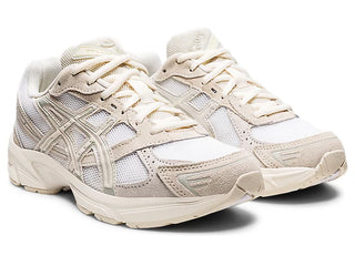 ASICS Women's GEL-1130 in White/Burch, blending late 2000s style with modern suede overlays and GEL technology.
