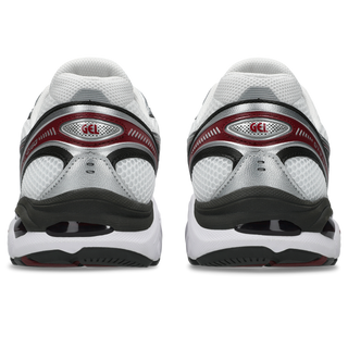 ASICS GT-2160 Shoes in White/Oxblood - heritage trainer sneakers with sleek wavy aesthetic, GEL® technology inserts, and segmented midsole design
