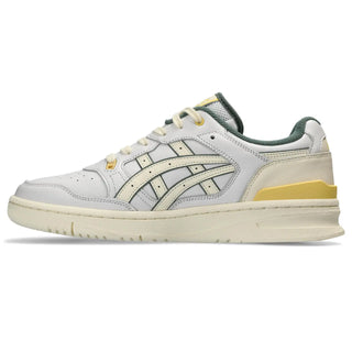 ASICS EX89 Sportstyle Shoes in White/Ivy, with modern cushioning and city-inspired outsole pattern.