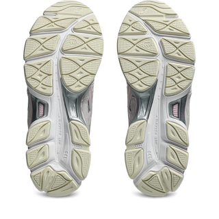 ASICS GEL-NYC in Concrete/Barely Rose with dual GEL technology, lightweight foam, and heritage-inspired running design.