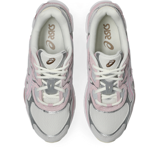 ASICS GEL-NYC in Concrete/Barely Rose with dual GEL technology, lightweight foam, and heritage-inspired running design.