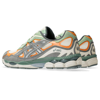 ASICS GEL-NYC sneakers in Cream/Clay Grey with heritage-inspired upper and modern GEL technology for comfort.