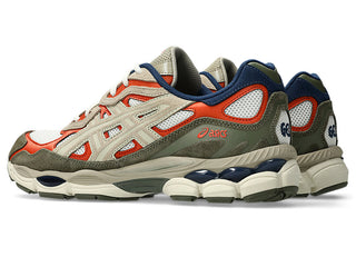 ASICS GEL-NYC sneaker in Cream/Irvine with retro running design.

