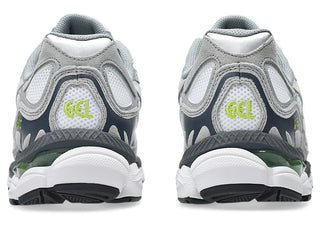 ASICS GEL-NYC White/Glacier Grey with retro-inspired upper and GEL-CUMULUS 16 tooling.