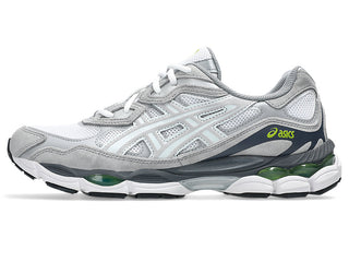 ASICS GEL-NYC White/Glacier Grey with retro-inspired upper and GEL-CUMULUS 16 tooling.
