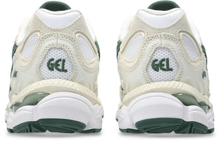 ASICS GEL-NYC Ivory Forest Night sneaker with retro running upper and GEL cushioning midsole.