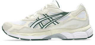 ASICS GEL-NYC Ivory Forest Night sneaker with retro running upper and GEL cushioning midsole.