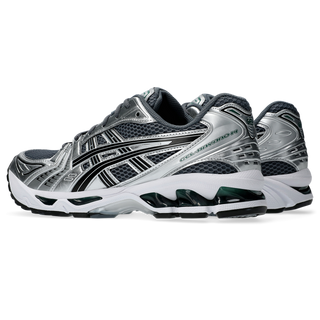 ASICS GEL-KAYANO 14 sneakers in Metropolis and Jasper Green colorway with retro 2000s design