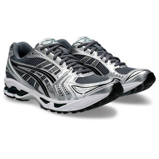 ASICS GEL-KAYANO 14 sneakers in Metropolis and Jasper Green colorway with retro 2000s design