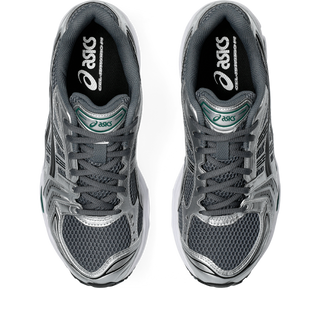 ASICS GEL-KAYANO 14 sneakers in Metropolis and Jasper Green colorway with retro 2000s design