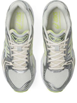 ASICS GEL-KAYANO 14 sneakers in Cream and Pistachio colorway with two-tone underlays and GEL® technology cushioning