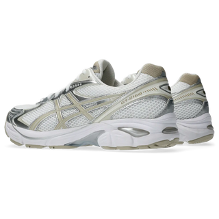 ASICS GT-2160 sneaker in White/Putty, featuring GEL® cushioning and a nostalgic segmented midsole design.