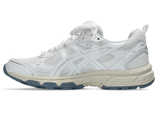 ASICS GEL-NUNOBIKI in White/Pure Silver with ribbon laces and trail outsole.


