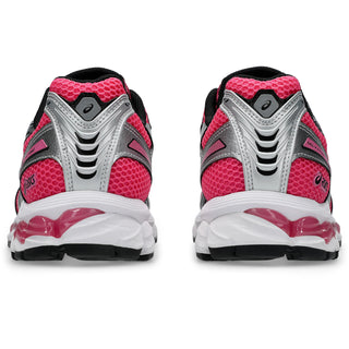 ASICS GEL-KAYANO 12.1 in Dragon Fruit and Black with layered mesh upper and metallic-inspired overlays.