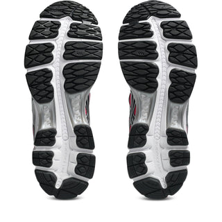 ASICS GEL-KAYANO 12.1 in Dragon Fruit and Black with layered mesh upper and metallic-inspired overlays.