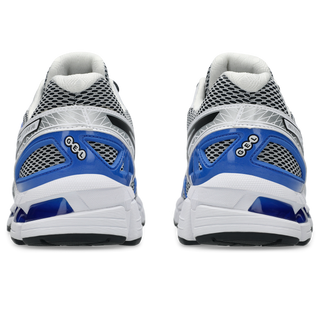 ASICS GEL-KAYANO 20 sneakers in White and Illusion Blue colorway with FLUIDFIT™ cage and dual GEL® technology cushioning