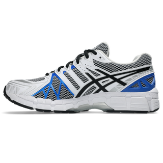 ASICS GEL-KAYANO 20 sneakers in White and Illusion Blue colorway with FLUIDFIT™ cage and dual GEL® technology cushioning