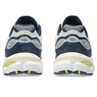 ASICS GEL-NYC 2.0 sneakers in Gravel and Cream with suede overlays, heritage GEL-1050 inspired tooling, GEL technology cushioning, FF BLAST PLUS midsole, and TRUSSTIC support system