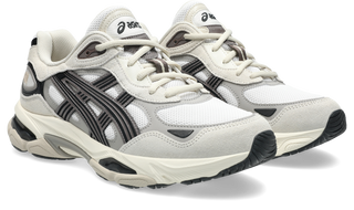 ASICS GEL-NYC 2.0 White Oatmeal sneaker with suede overlays, GEL cushioning, and heritage running design.