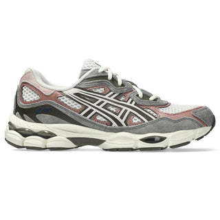 ASICS GEL-NYC sneakers in birch and driftwood colorway with GEL-NIMBUS 3 inspired upper, dual GEL technology cushioning, and heritage 2000s running design