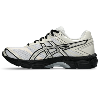 ASICS GEL-CUMULUS 16 running shoes in White/Cream — dual GEL™ technology, FLUIDRIDE™ cushioning, breathable mesh upper, 2010s performance design