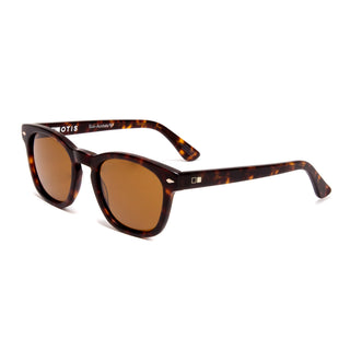 OTIS Summer of 67 Sunglasses in Eco Havana with Brown Polar mineral glass lenses, rounded retro-inspired handmade eco acetate frame with Viscottica hinges, stainless steel screws, Category 3 100% UVA UVB protection, 50-21.5-145mm sizing
