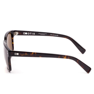 OTIS Eyewear Test Of Time X Sunglasses in Eco Dark Tort with Brown Polar mineral glass lenses, slightly larger fit handmade eco acetate frame with Viscottica hinges, stainless steel screws, 100% UVA UVB protection, 55-18-145mm sizing