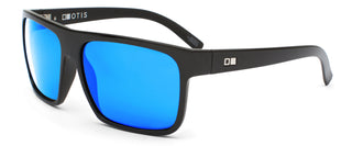 OTIS After Dark sunglasses, matte black frame, mirror blue mineral glass lenses, lightweight.