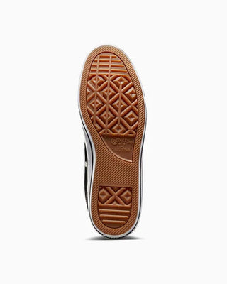Close-up of a shoe sole with a pattern on a white background