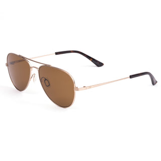 OTIS Eyewear "Drift sunglasses, modern aviator style with subtle curves, polished metal frame, and eco-acetate tips.
