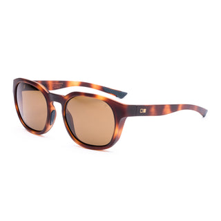 Otis Eyewear Offset Sport sunglasses in Matte Amberwood Tort with Brown Polar mineral glass lenses, Italian-made Eco-Grilamid ultra-lightweight frame with increased pantoscopic tilt, subtle side blinders, integrated nose pads and temple tips, hand-painted finish