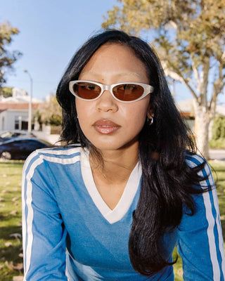 Crap Eyewear Mini Funk Sunglasses - Champagne Glitter Bio/Shroom