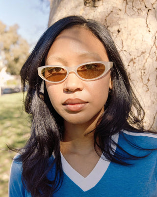 Crap Eyewear Mini Funk Sunglasses - Champagne Glitter Bio/Shroom