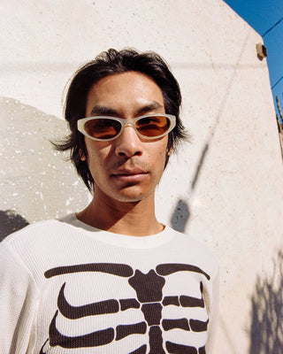 Crap Eyewear Mini Funk Sunglasses - Champagne Glitter Bio/Shroom