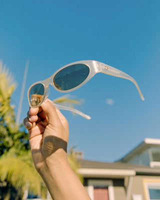 Crap Eyewear Mini Funk Sunglasses - Champagne Glitter Bio/Shroom