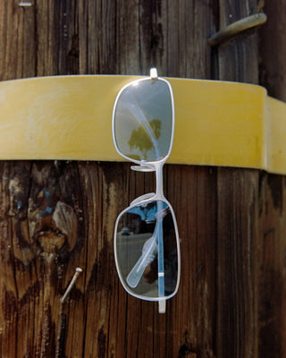 Crap Eyewear Infinite Bloom Sunglasses - Matte Chrome Frost Bio/Blue Gradient
