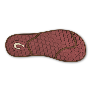 OluKai Women's Southshore Sandal in Dusty Pink Coral/Golden Sand — waterproof full-grain leather straps, soft cushioned footbed, Wet Grip Rubber® outsole, and lightweight durable construction