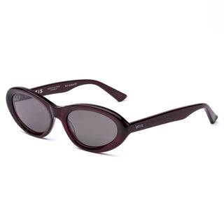 "Otis Eyewear Birdie sunglasses in Eco Berry frame with Neutral Grey lenses — sustainable unisex sunglasses with UV400 protection"