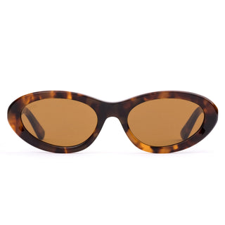 "Otis Eyewear Birdie sunglasses in Eco Sepia Tort frame with Brown lenses — sustainable unisex sunglasses with UV400 protection"